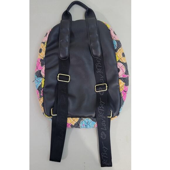 Betsey Johnson Backpack Donut Cat Face Fun Backpack Travel Weekender School Bag - Picture 3 of 11